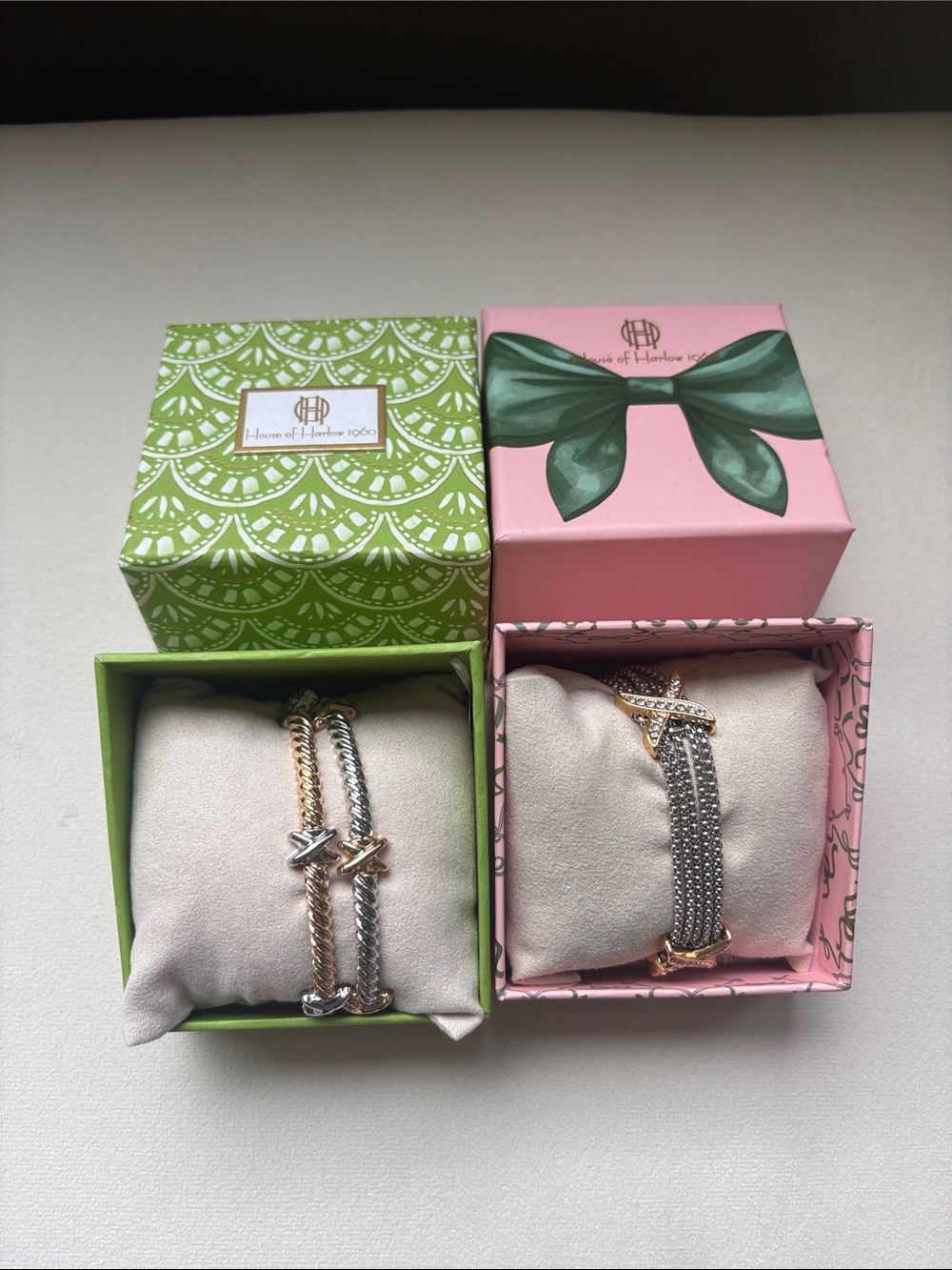 House of Harlow 1960 Gold & Silver Mixed-Metal Bracelet Duo